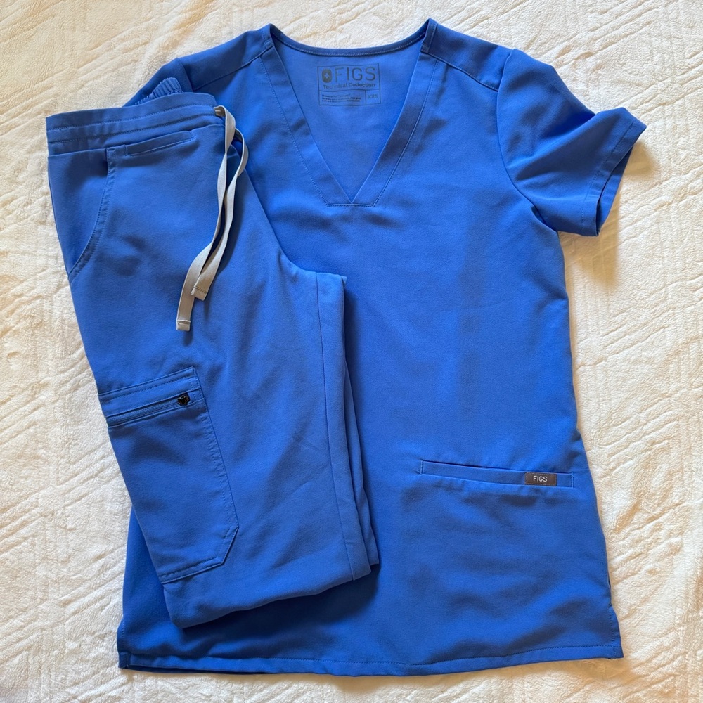 Figs Ceil Blue Scrub Set XXS